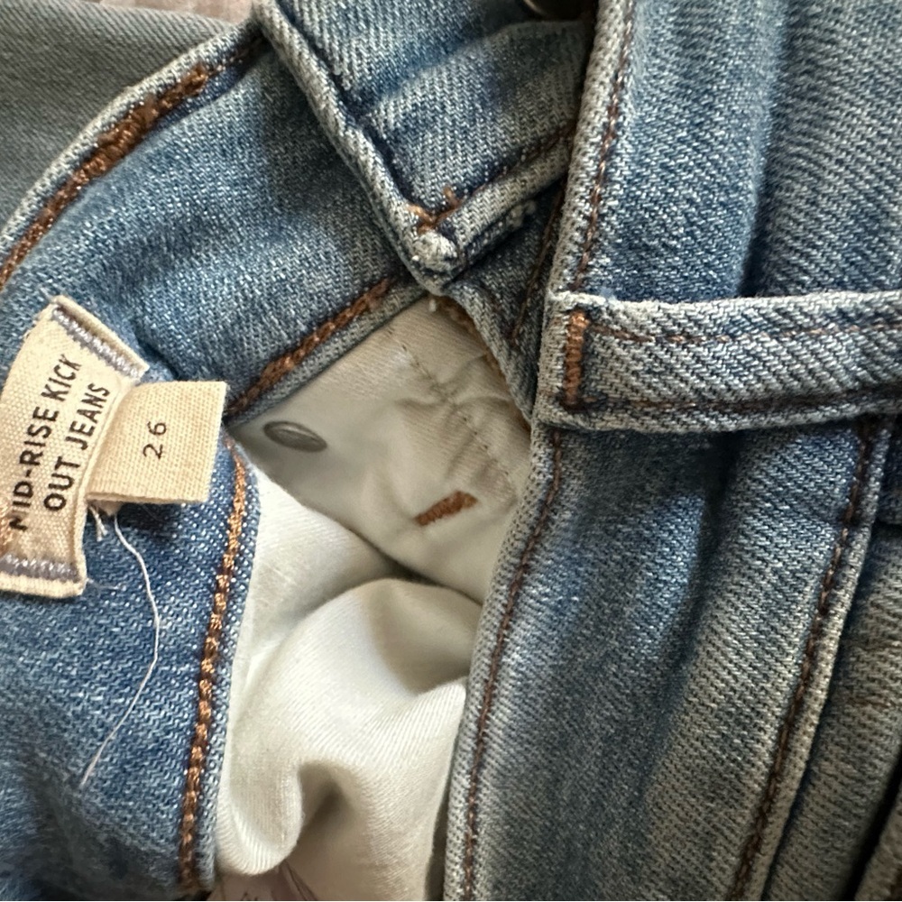 Madewell Kick Out Jeans Women's 26 Blue Stretch Denim Mid Rise Bootcut Pant - Picture 10 of 12